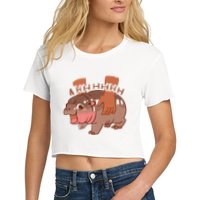 Moo Deng A Hh Hhhh Hippo Funny Crop Top