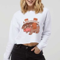 Moo Deng A Hh Hhhh Hippo Funny Cropped Pullover Crew