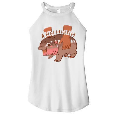 Moo Deng A Hh Hhhh Hippo Funny Women's Perfect Tri Rocker Tank
