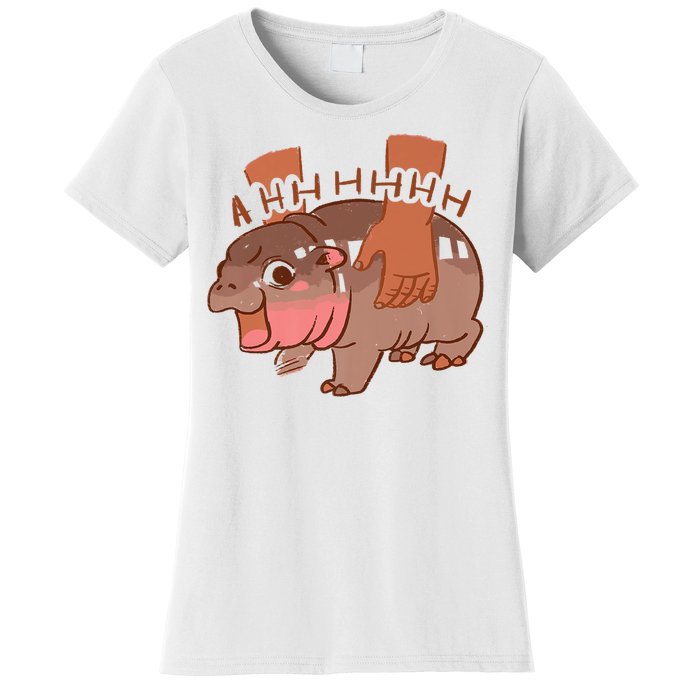 Moo Deng A Hh Hhhh Hippo Funny Women's T-Shirt