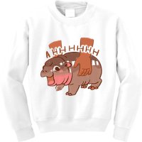 Moo Deng A Hh Hhhh Hippo Funny Kids Sweatshirt