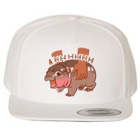 Moo Deng A Hh Hhhh Hippo Funny Wool Snapback Cap