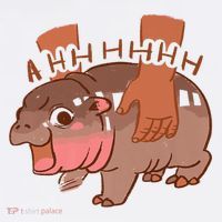 Moo Deng A Hh Hhhh Hippo Funny Wool Snapback Cap