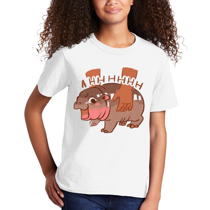 Moo Deng A Hh Hhhh Hippo Funny Kids T-Shirt