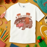 Moo Deng A Hh Hhhh Hippo Funny Kids T-Shirt