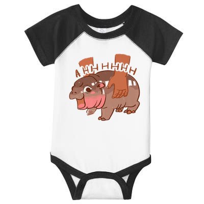 Moo Deng A Hh Hhhh Hippo Funny Infant Baby Jersey Bodysuit