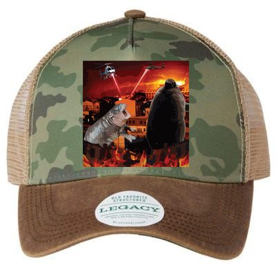 Moo Deng And Pesto Battle Legacy Tie Dye Trucker Hat