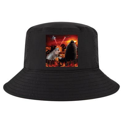 Moo Deng And Pesto Battle Cool Comfort Performance Bucket Hat