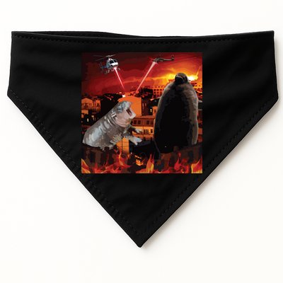 Moo Deng And Pesto Battle USA-Made Doggie Bandana