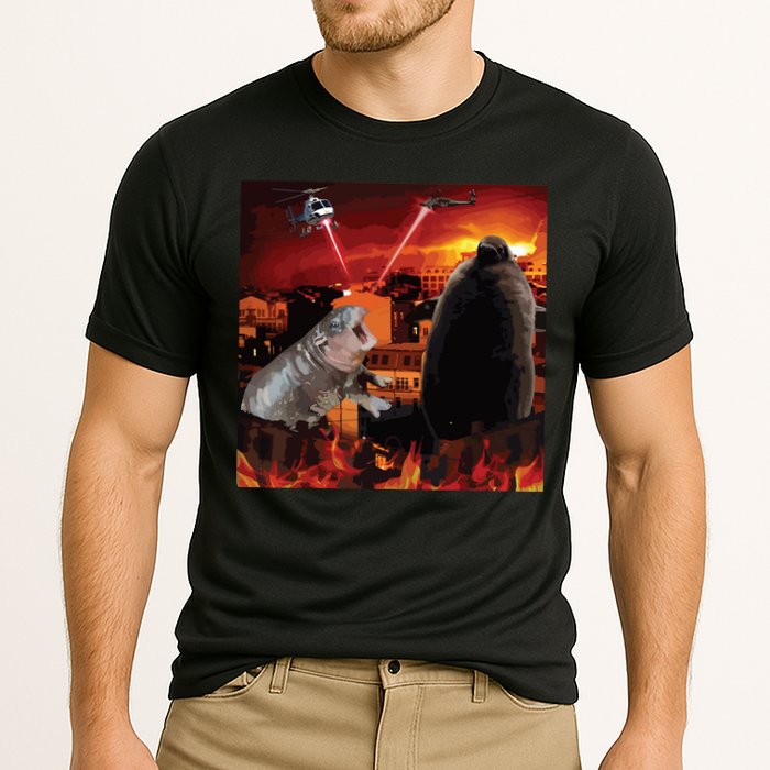 Moo Deng And Pesto Battle Cooling Performance Crew T-Shirt