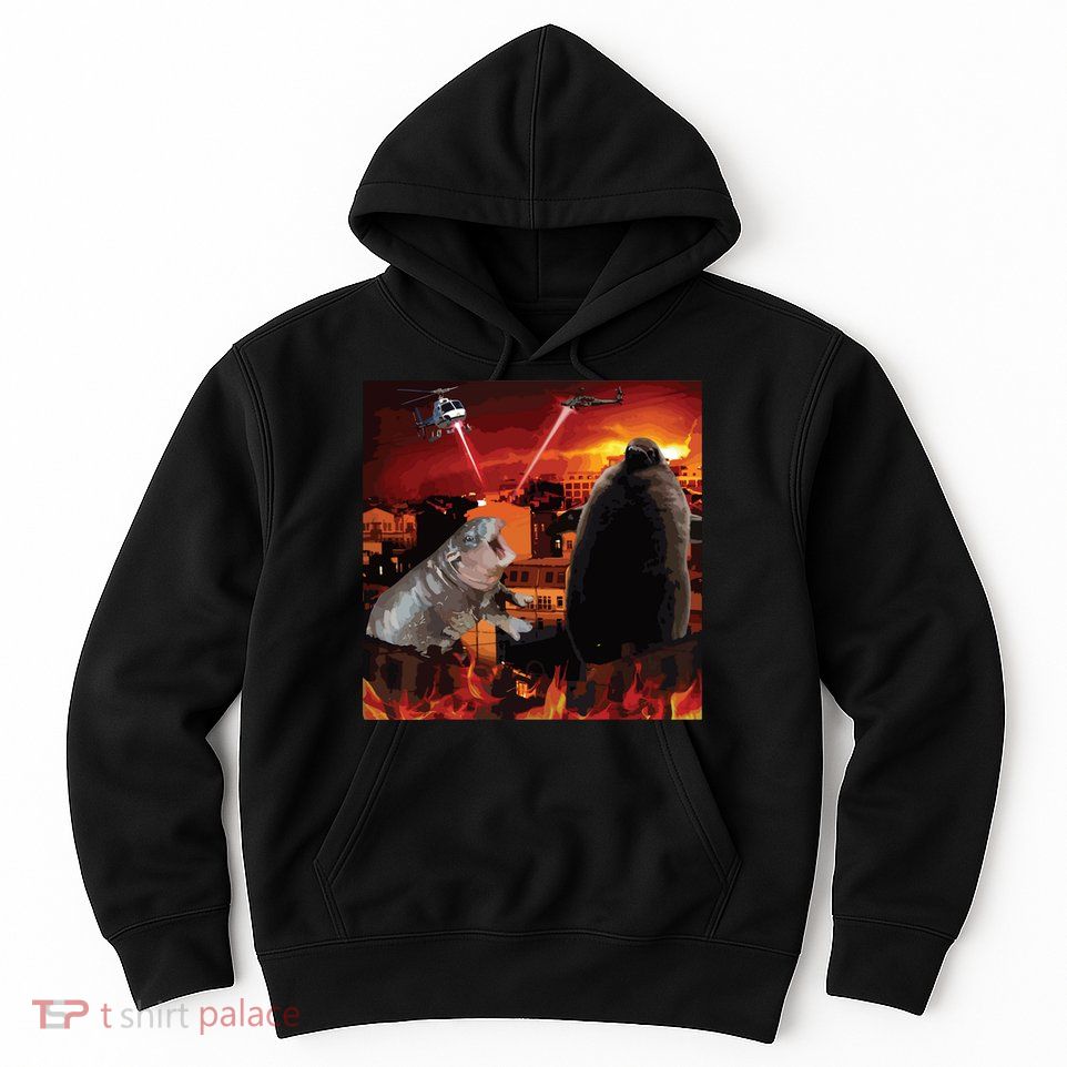 Moo Deng And Pesto Battle Hoodie