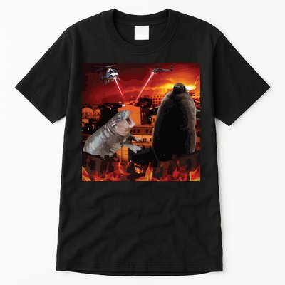 Moo Deng And Pesto Battle Tall T-Shirt