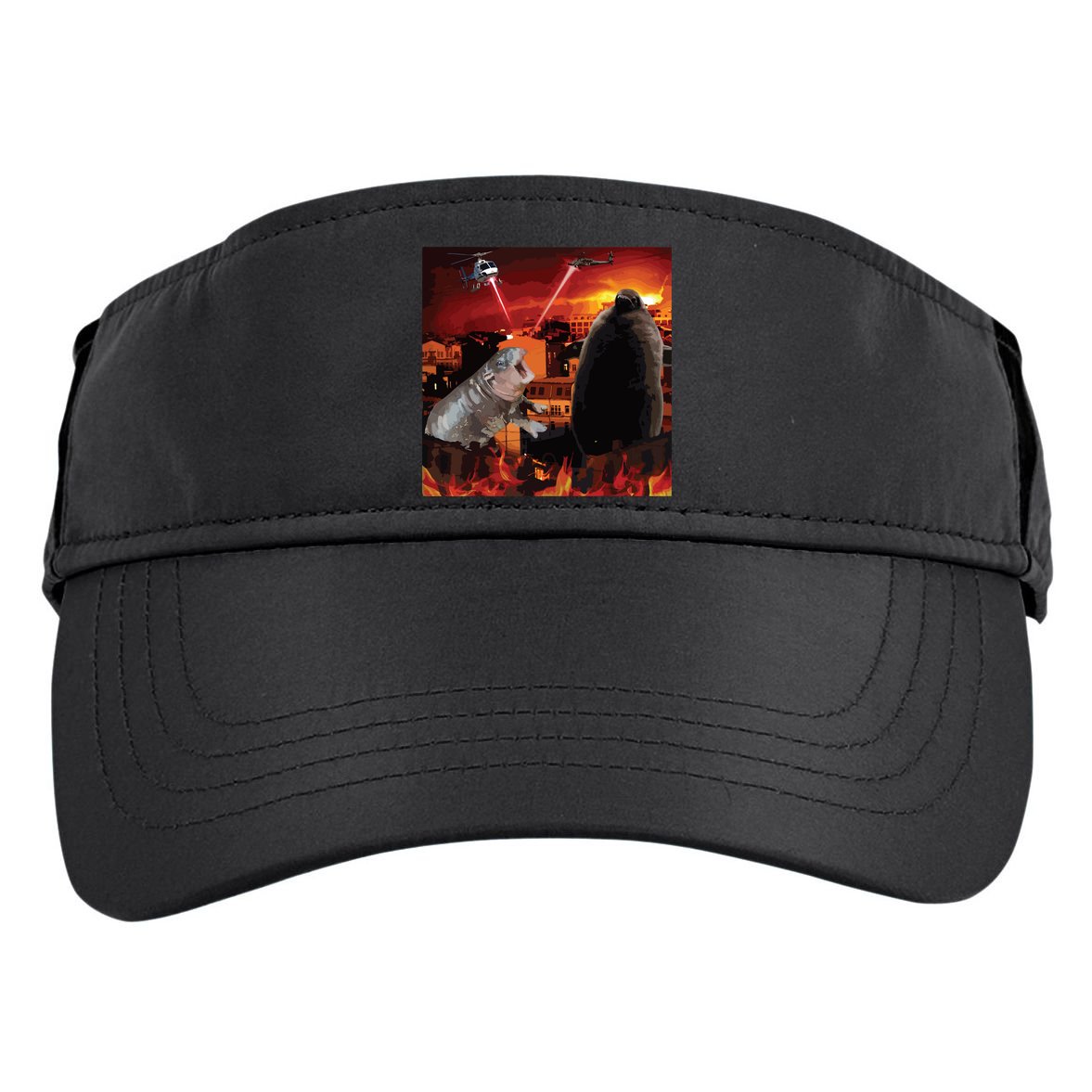 Moo Deng And Pesto Battle Adult Drive Performance Visor