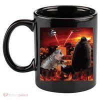 Moo Deng And Pesto Battle 11oz C Handle Ceramic Mug