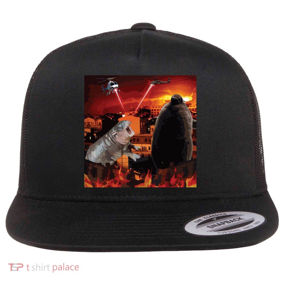Moo Deng And Pesto Battle Flatbill Hat