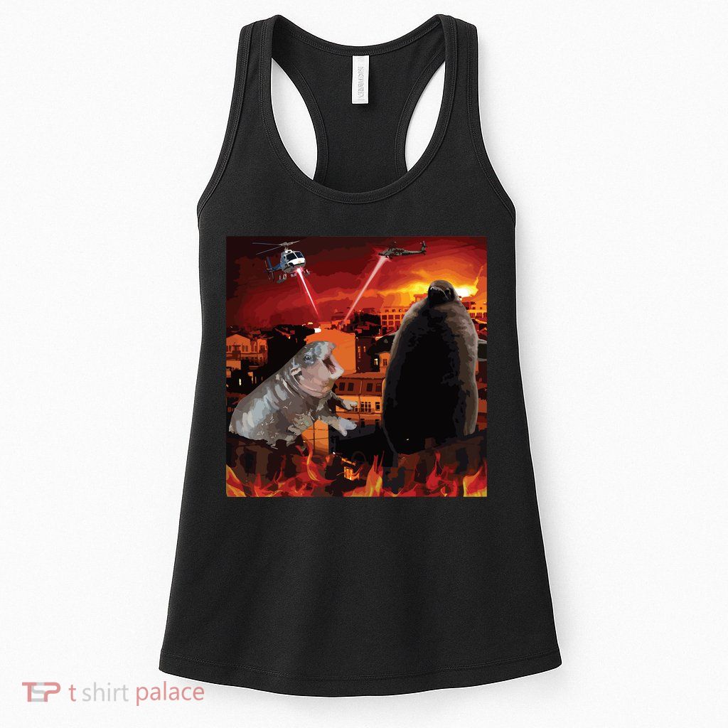 Moo Deng And Pesto Battle Womens Tank Top