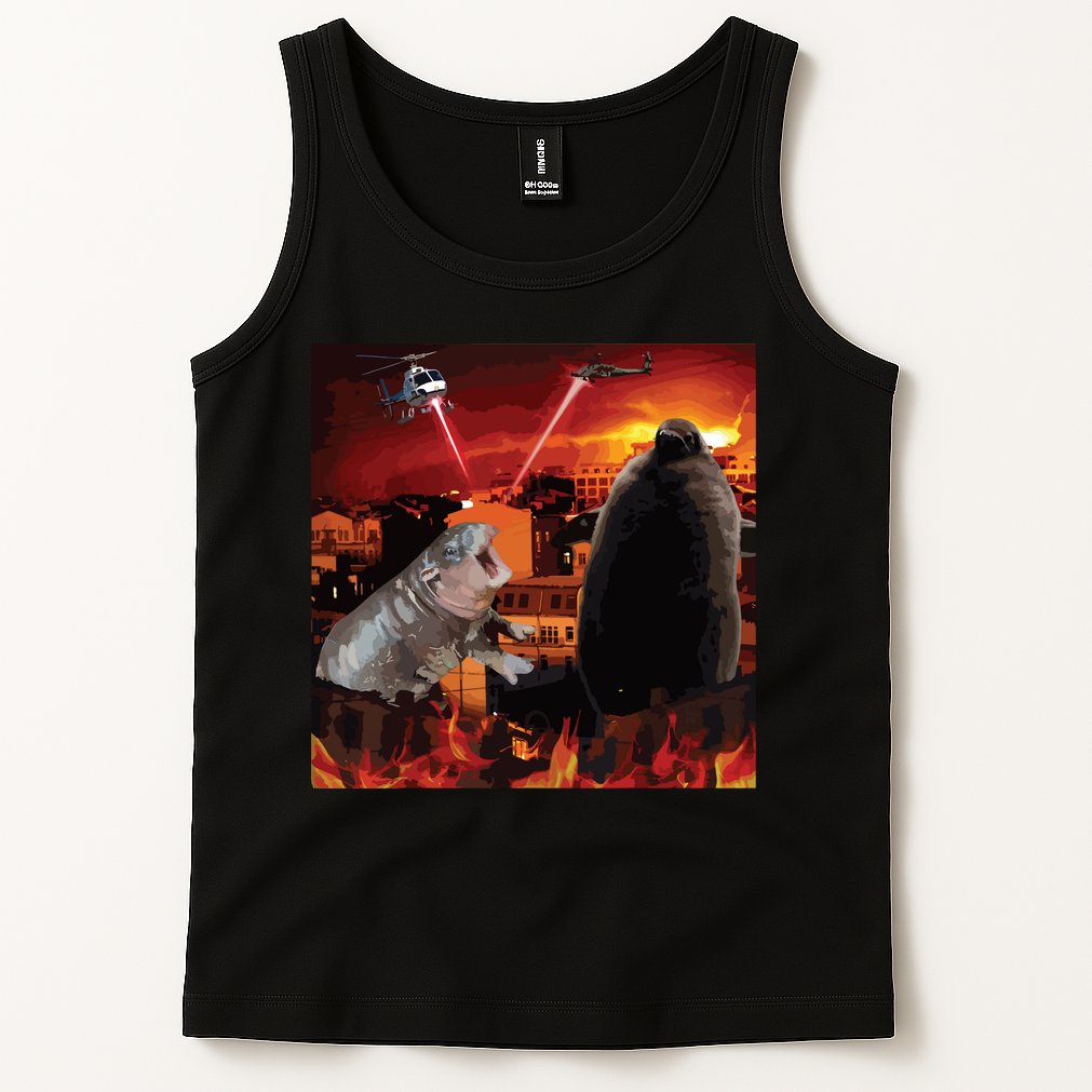 Moo Deng And Pesto Battle Tank Top