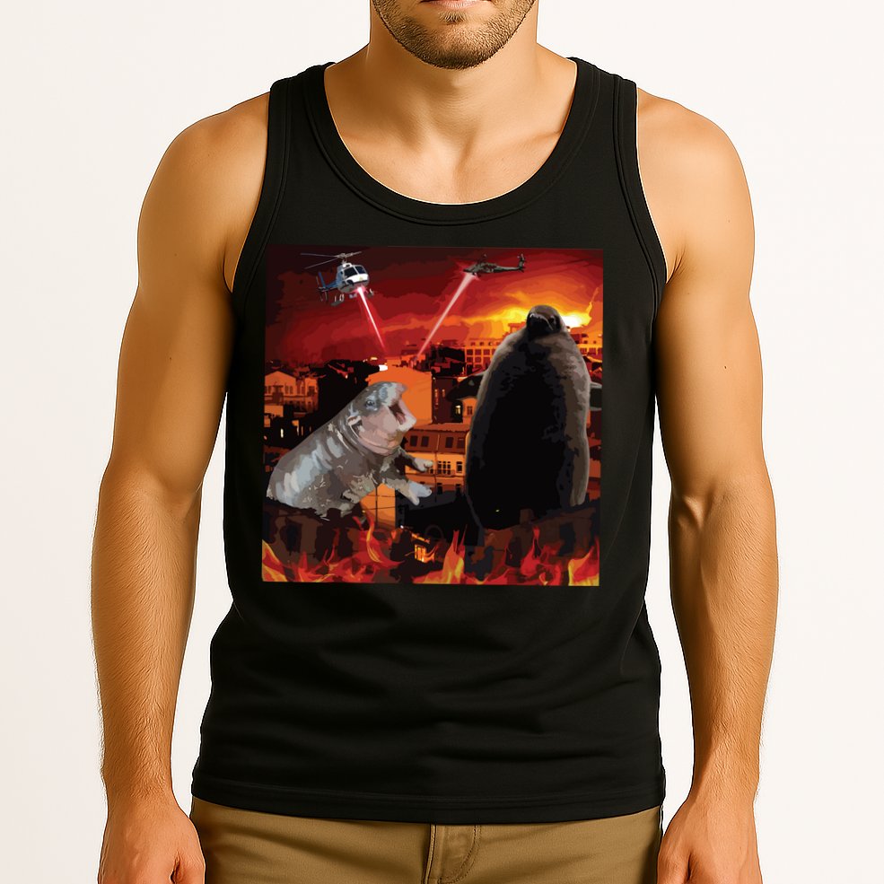 Moo Deng And Pesto Battle Tank Top
