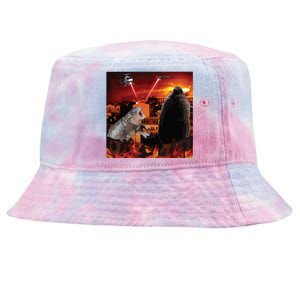 Moo Deng And Pesto Battle Tie-Dyed Bucket Hat