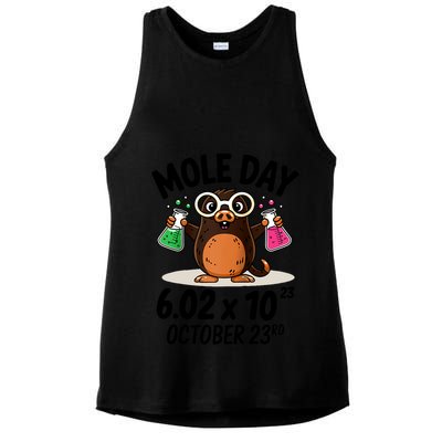 Mole Day Avogadros Number October 23rd Raglan Baseball Gift Ladies PosiCharge Tri-Blend Wicking Tank