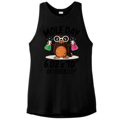 Mole Day Avogadros Number October 23rd Raglan Baseball Gift Ladies PosiCharge Tri-Blend Wicking Tank