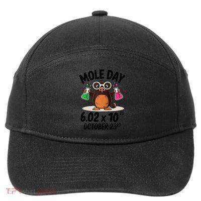 Mole Day Avogadros Number October 23rd Raglan Baseball Gift 7-Panel Snapback Hat