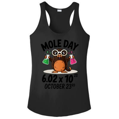 Mole Day Avogadros Number October 23rd Raglan Baseball Gift Ladies PosiCharge Competitor Racerback Tank