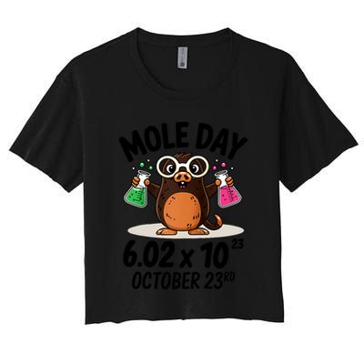 Mole Day Avogadros Number October 23rd Raglan Baseball Gift Crop Top