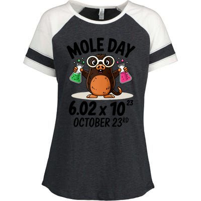 Mole Day Avogadros Number October 23rd Raglan Baseball Gift Enza Ladies Jersey Colorblock Tee