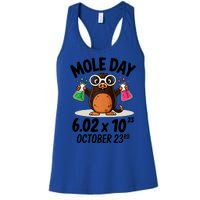 Mole Day Avogadros Number October 23rd Raglan Baseball Gift Women's Racerback Tank