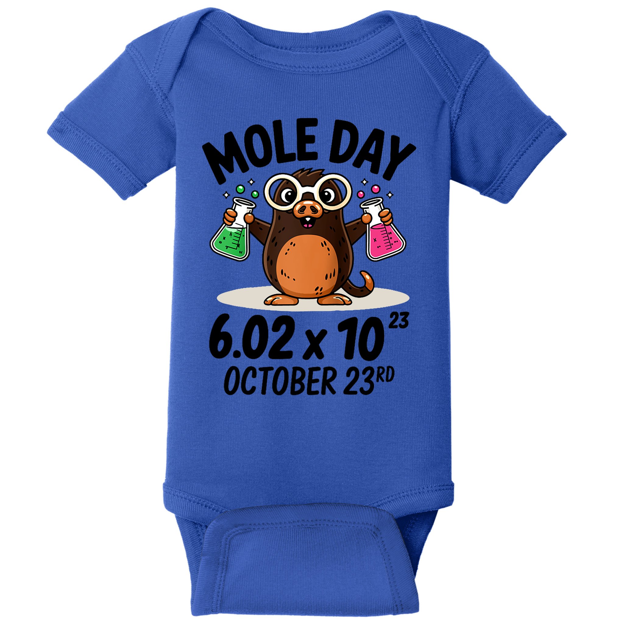Mole Day Avogadros Number October 23rd Raglan Baseball Gift Baby Bodysuit