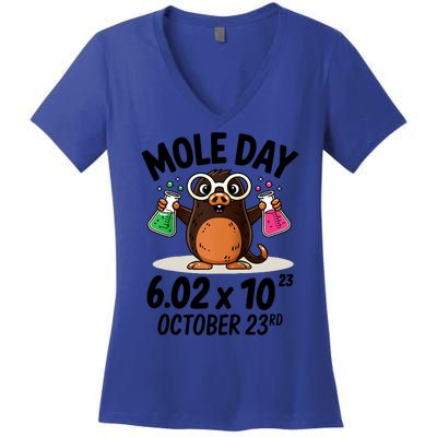 Mole Day Avogadros Number October 23rd Raglan Baseball Gift Women's V-Neck T-Shirt