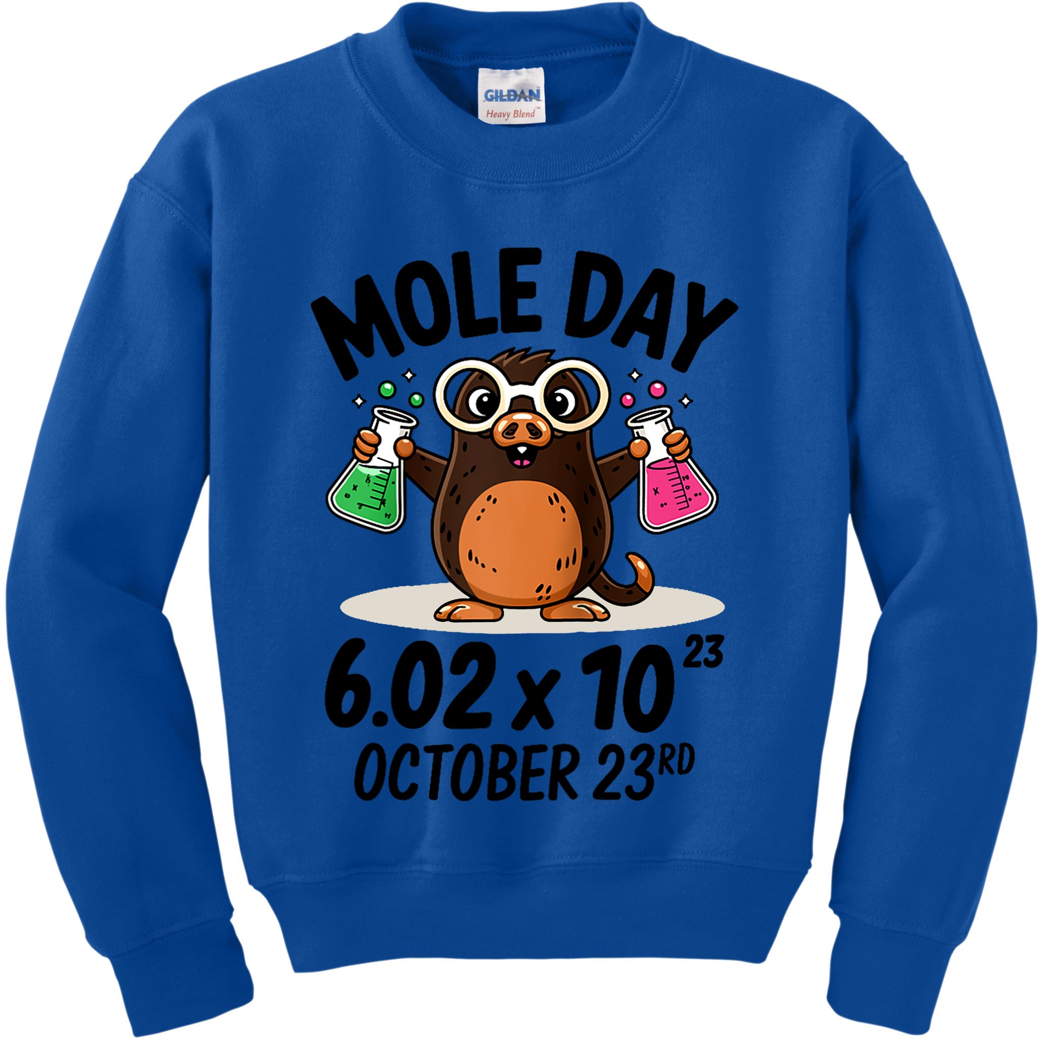 Mole Day Avogadros Number October 23rd Raglan Baseball Gift Kids Sweatshirt