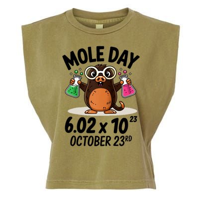 Mole Day Avogadros Number October 23rd Raglan Baseball Gift Garment-Dyed Women's Muscle Tee