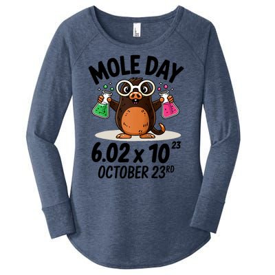 Mole Day Avogadros Number October 23rd Raglan Baseball Gift Women's Perfect Tri Tunic Long Sleeve Shirt