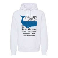 Moby Dick Ahab Whale Watching Vintage Herman Melville Premium Hoodie