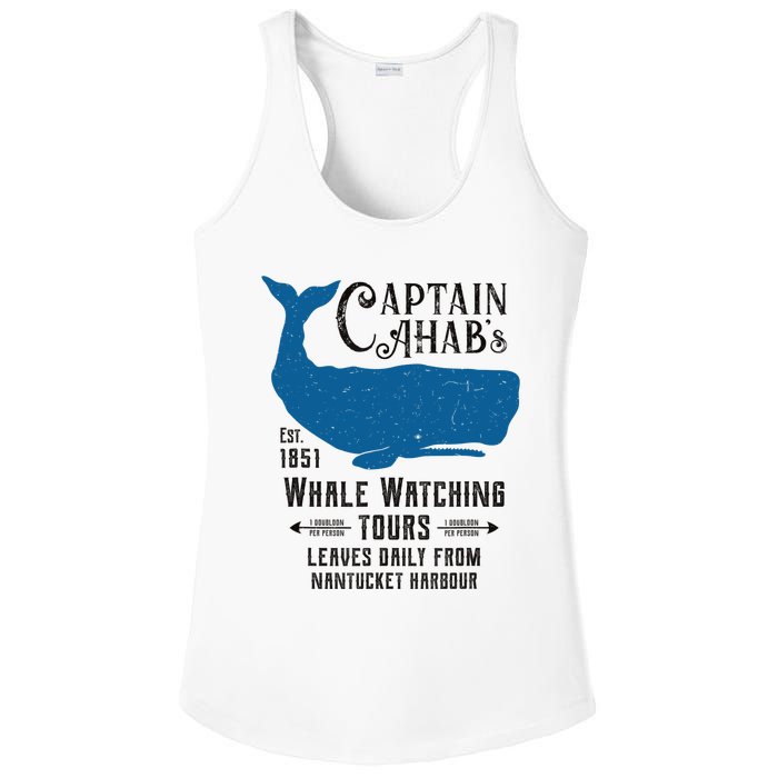 Moby Dick Ahab Whale Watching Vintage Herman Melville Ladies PosiCharge Competitor Racerback Tank