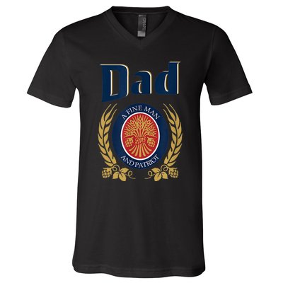 Miller Dad A Fine Man And Patriot Fathers Day Shirt V-Neck T-Shirt