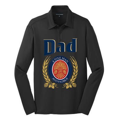 Miller Dad A Fine Man And Patriot Fathers Day Shirt Silk Touch Performance Long Sleeve Polo