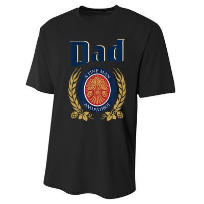 Miller Dad A Fine Man And Patriot Fathers Day Shirt Performance Sprint T-Shirt