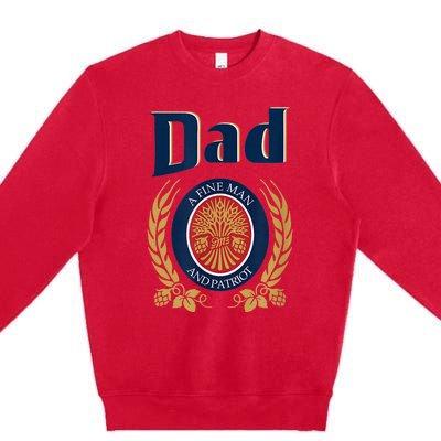 Miller Dad A Fine Man And Patriot Fathers Day Shirt Premium Crewneck Sweatshirt