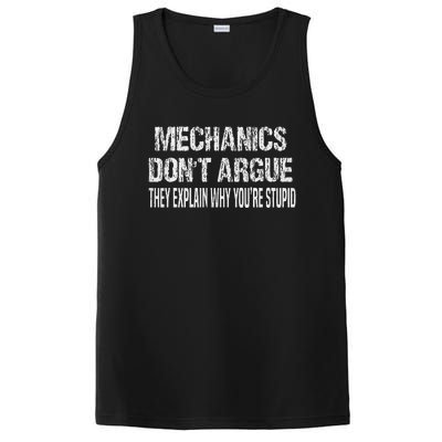 Mechanics DonT Argue Sarcasm Funny Handyman Mechanic PosiCharge Competitor Tank