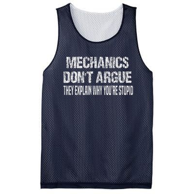 Mechanics DonT Argue Sarcasm Funny Handyman Mechanic Mesh Reversible Basketball Jersey Tank