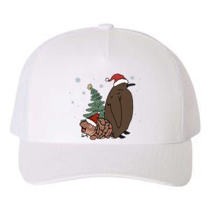 Moo Deng And Pesto Christmas Tree Cute Xmas Hippo Yupoong Adult 5-Panel Trucker Hat