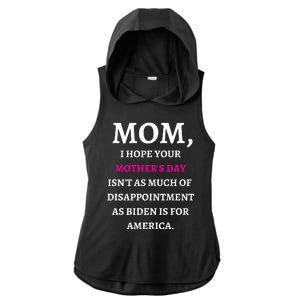 Mother's Day Anti Biden America Funny Ladies PosiCharge Tri-Blend Wicking Draft Hoodie Tank