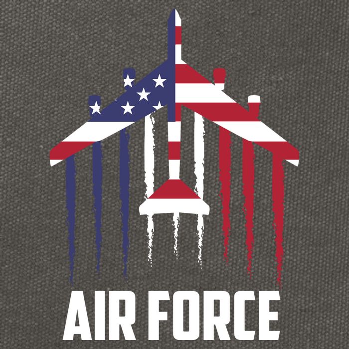 Memorial Day Air Force B52 Bomber American Cotton Canvas Backpack