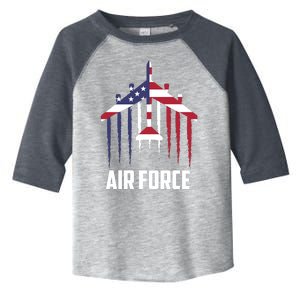 Memorial Day Air Force B52 Bomber American Toddler Fine Jersey T-Shirt