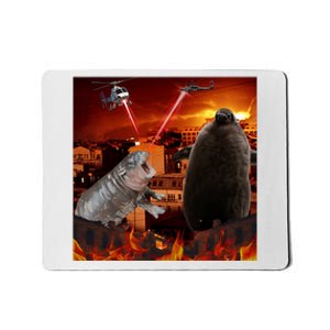 Moo Deng And Pesto Battle Mousepad