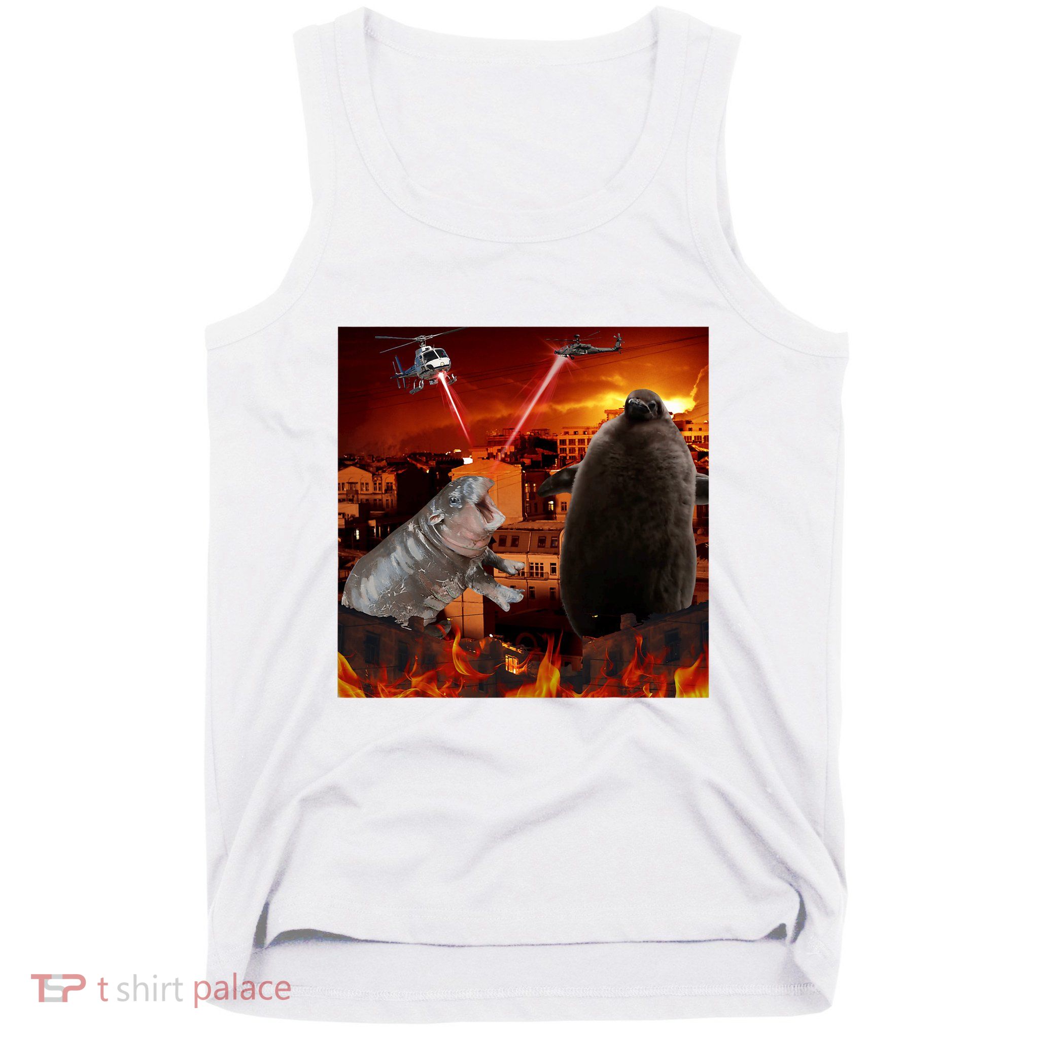 Moo Deng And Pesto Battle Tank Top