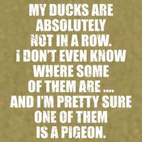 My Ducks Are Absolutely Not In A Row Pigeon Garment-Dyed Women's Muscle Tee